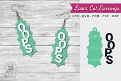 Oops Laser Cut Earrings SVG Bundle - CraftNest - Digital Crafting and Art