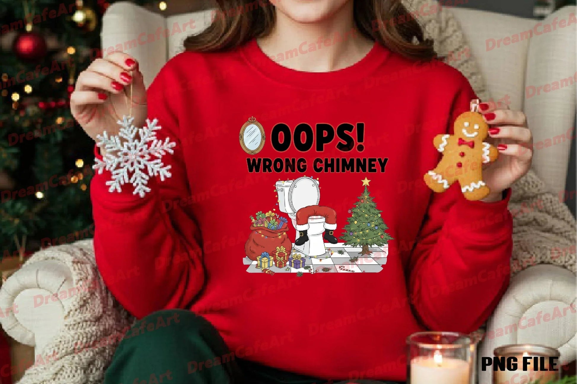 Oops Wrong Chimney Santa Clipart Bundle - CraftNest - Digital Crafting and Art