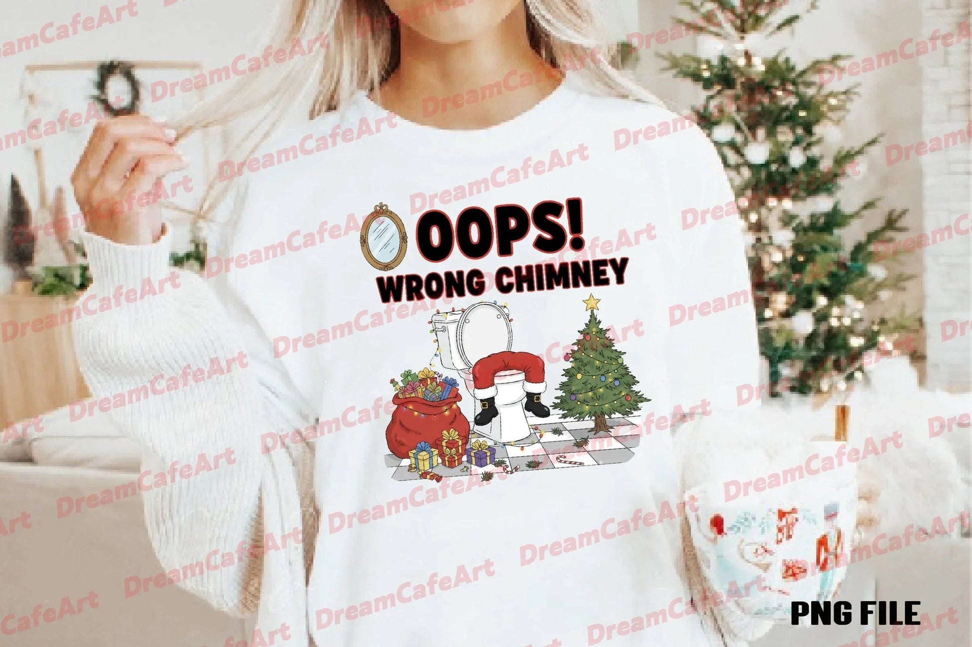 Oops Wrong Chimney Santa Clipart Bundle - CraftNest - Digital Crafting and Art