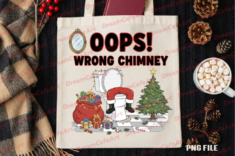Oops Wrong Chimney Santa Clipart Bundle - CraftNest - Digital Crafting and Art