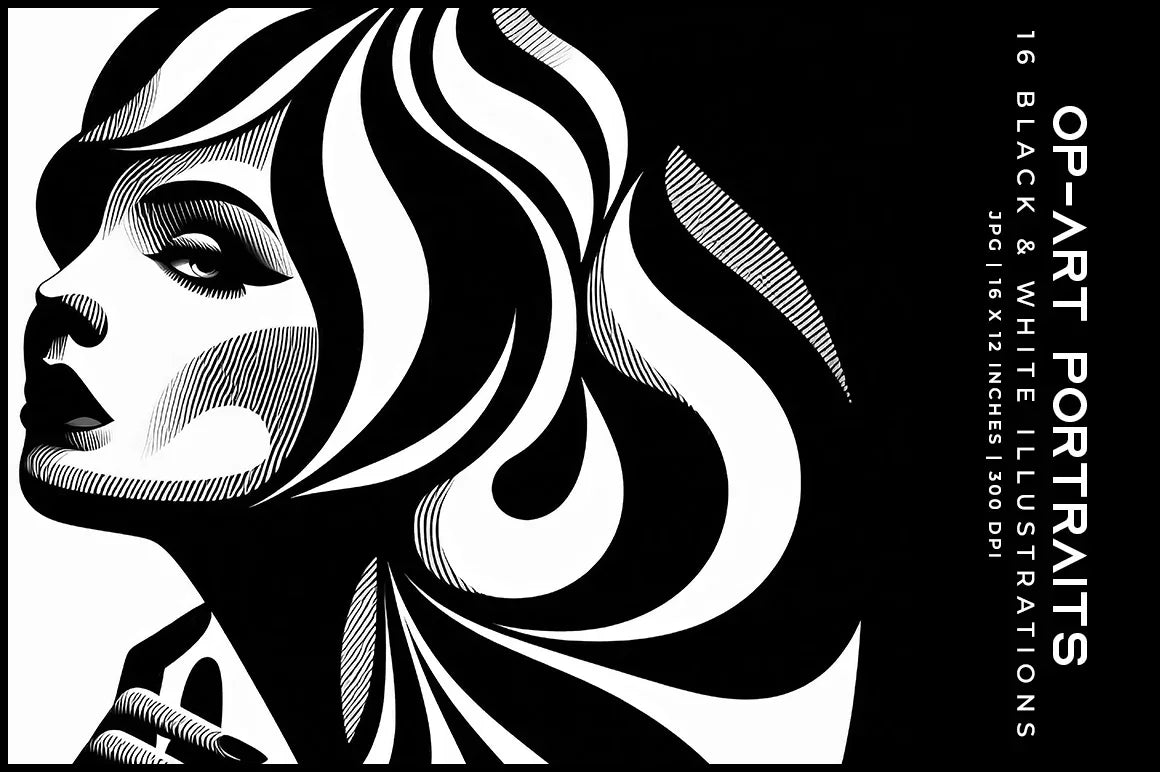 Op Art Portraits - Wall Art - CraftNest - Digital Crafting and Art