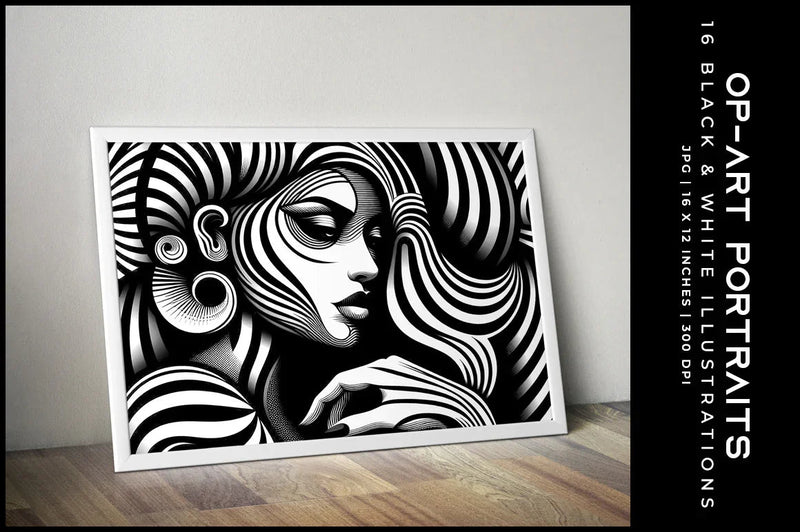 Op Art Portraits - Wall Art - CraftNest - Digital Crafting and Art