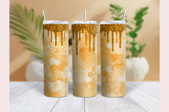 Orange Glitter Honey Bee Tumbler Wrap Bundle - CraftNest - Digital Crafting and Art