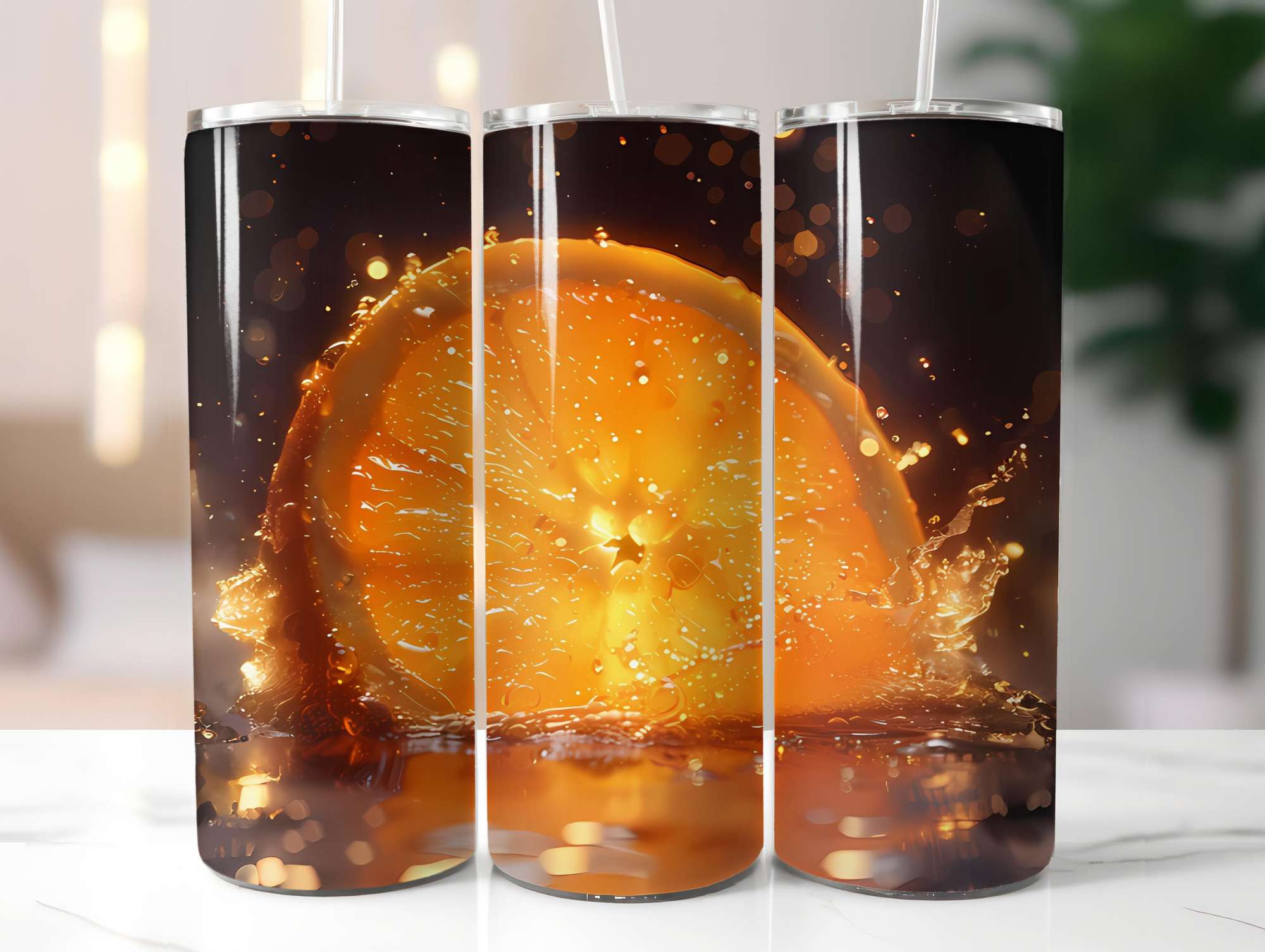 Orange 7 Tumbler Wrap - CraftNest - Digital Crafting and Art