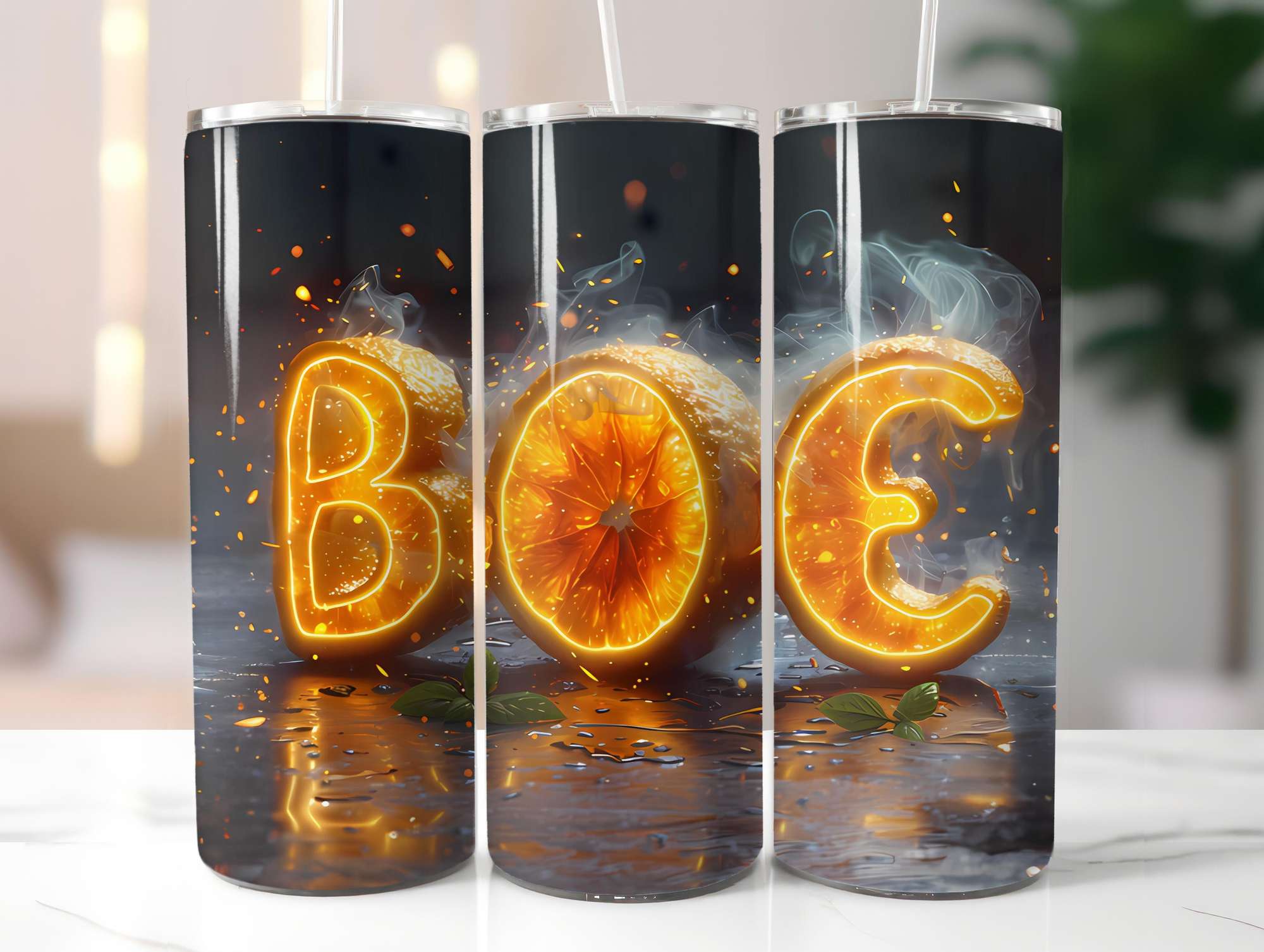 Orange 8 Tumbler Wrap - CraftNest - Digital Crafting and Art