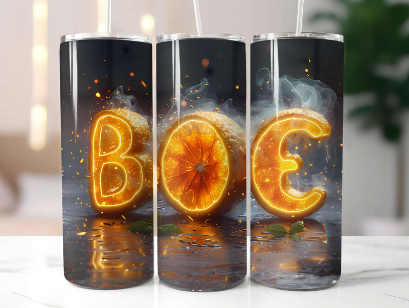 Orange 8 Tumbler Wrap - CraftNest - Digital Crafting and Art