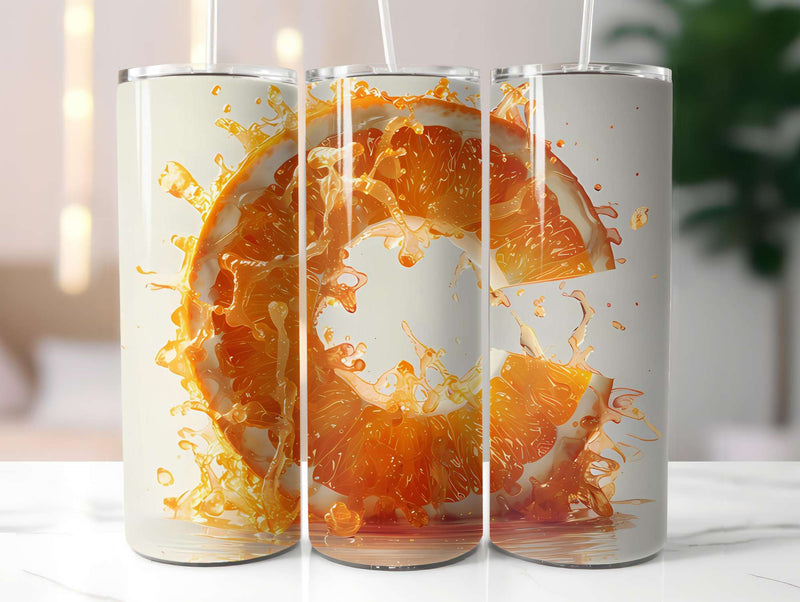 Orange 7 Tumbler Wrap - CraftNest - Digital Crafting and Art