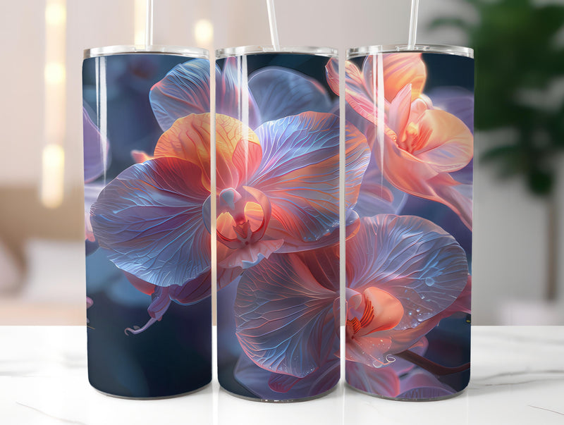 Orchids Flowers Tumbler Wrap - CraftNest - Digital Crafting and Art
