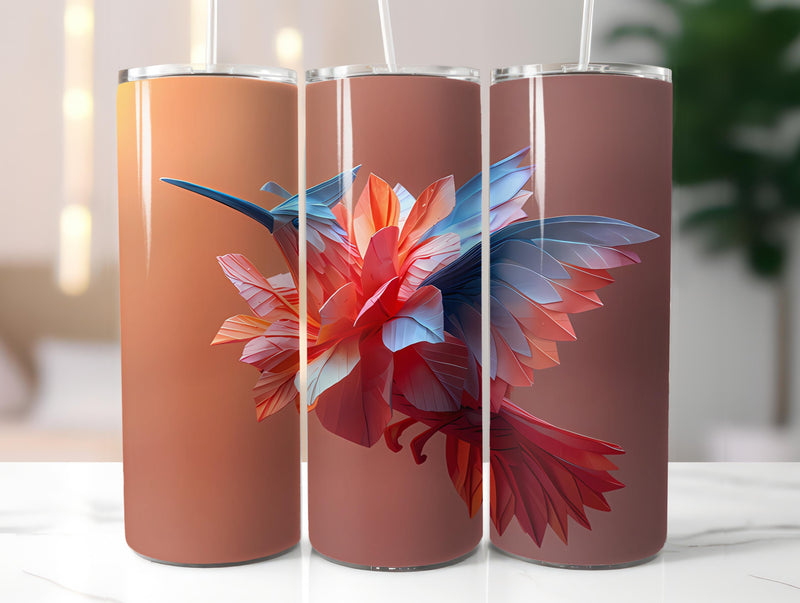 Origami Flowers Tumbler Wrap - CraftNest - Digital Crafting and Art