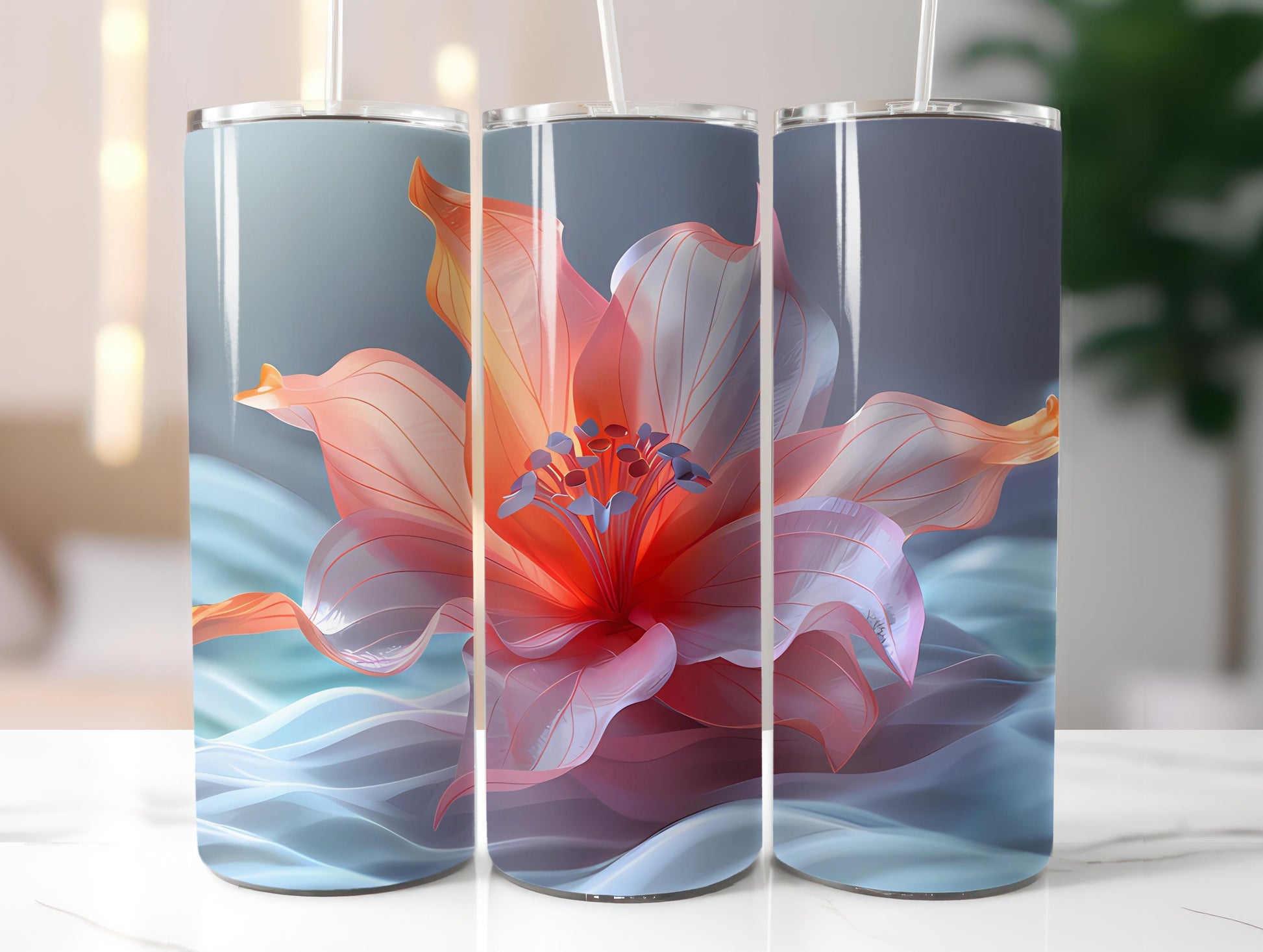 Origami Flowers Tumbler Wrap - CraftNest - Digital Crafting and Art