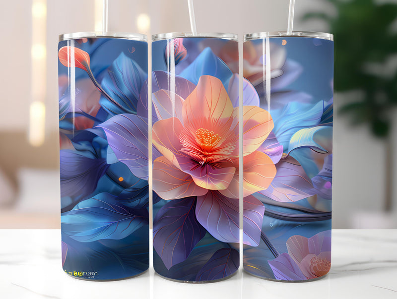 Origami Flowers Tumbler Wrap - CraftNest - Digital Crafting and Art