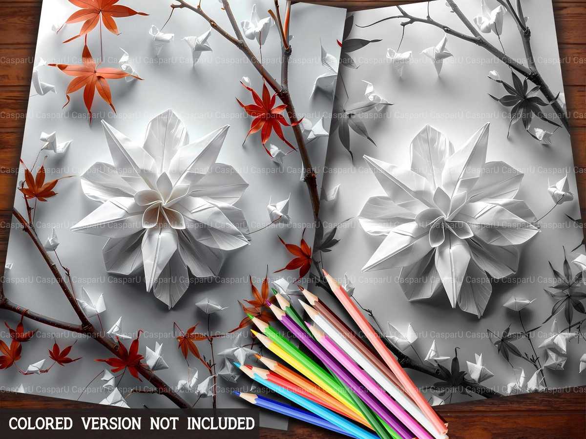 Origami Summer Coloring Books - CraftNest - Digital Crafting and Art
