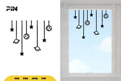 Outer Space Window Decal SVG Bundle - CraftNest - Digital Crafting and Art
