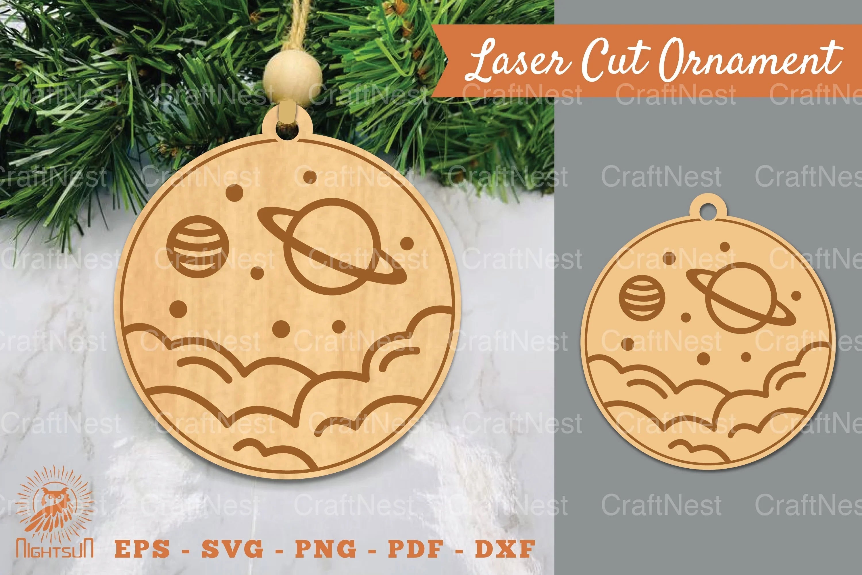 Outer Space Laser Cut Ornament SVG Bundle - CraftNest - Digital Crafting and Art