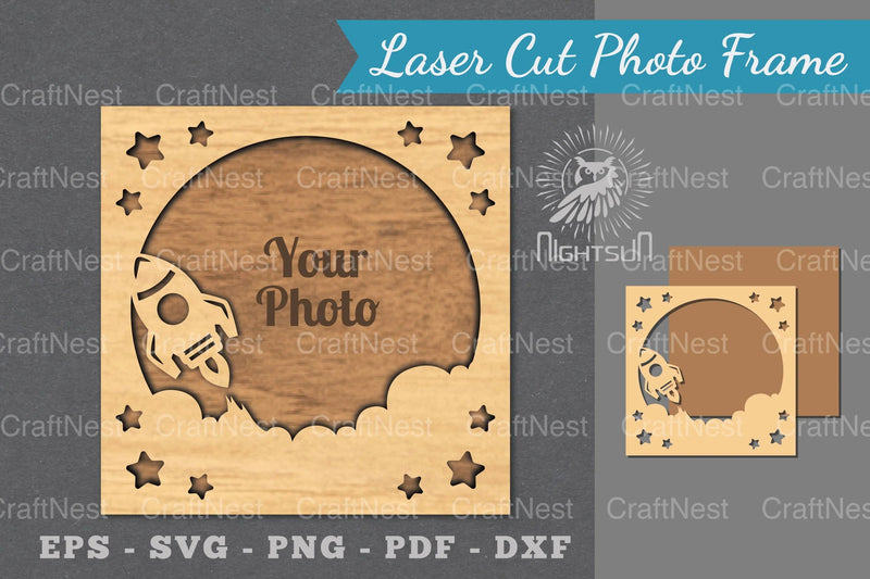 Outer Space Laser Cut Photo Frame Clipart Bundle - CraftNest - Digital Crafting and Art