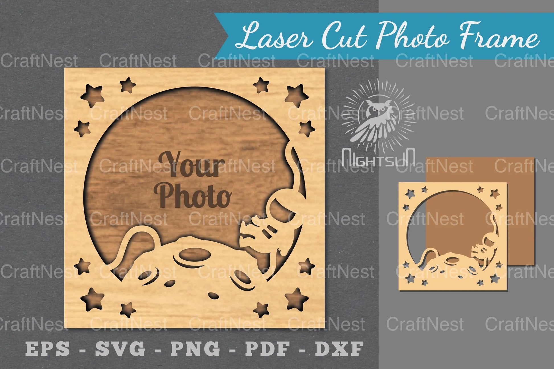 Outer Space Laser Cut Photo Frame Clipart Bundle - CraftNest - Digital Crafting and Art