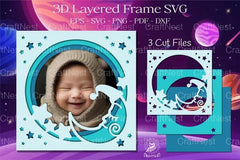 Outer Space Layered Frame Clipart Bundle - CraftNest - Digital Crafting and Art