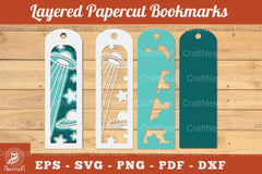 Outer Space Papercut Bookmark SVG Bundle - CraftNest - Digital Crafting and Art