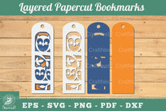 Owl 3D Papercut Bookmarks Clipart Bundle - CraftNest - Digital Crafting and Art