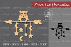 Owl Arrow Laser Cut Decoration Clipart Bundle - CraftNest - Digital Crafting and Art