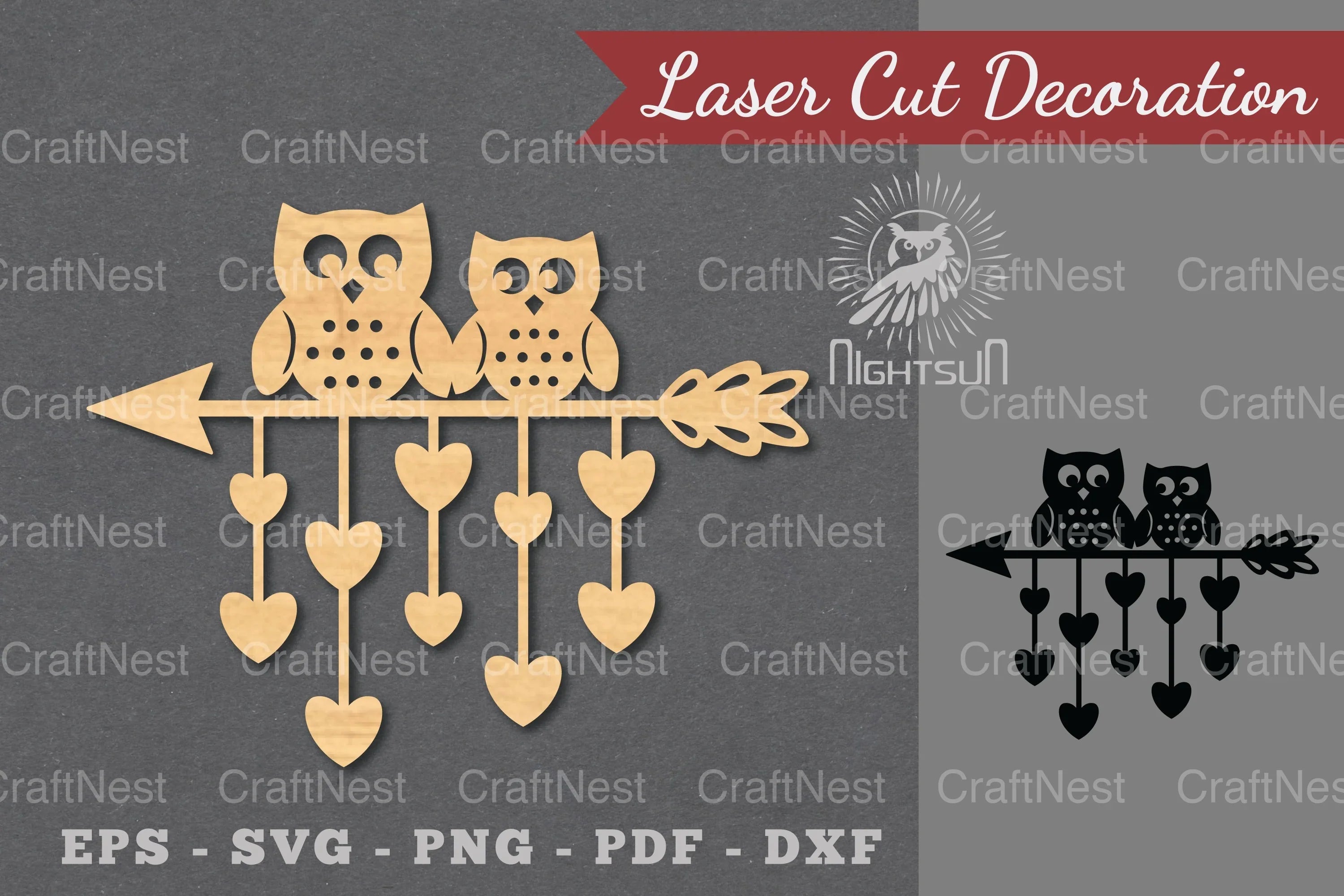 Owl Arrow Laser Cut Decoration Clipart Bundle - CraftNest - Digital Crafting and Art