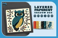 Owl Folk Art Papercut SVG Bundle 2 - CraftNest - Digital Crafting and Art