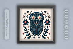 Owl Folk Art Papercut SVG Bundle 3 - CraftNest - Digital Crafting and Art