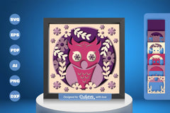 Owl Folk Art Papercut SVG Bundle - CraftNest - Digital Crafting and Art