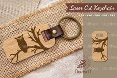 Owl Laser Cut Keychain Design Bundle - CraftNest - Digital Crafting and Art