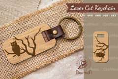 Owl Laser Cut Keychain Design Bundle - CraftNest - Digital Crafting and Art