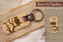 Owl Laser Cut Keychain Design Bundle - CraftNest - Digital Crafting and Art