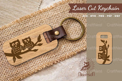 Owl Laser Cut Keychain SVG Bundle - CraftNest - Digital Crafting and Art