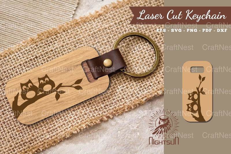 Owl Laser Cut Keychain Clipart Bundle - CraftNest - Digital Crafting and Art