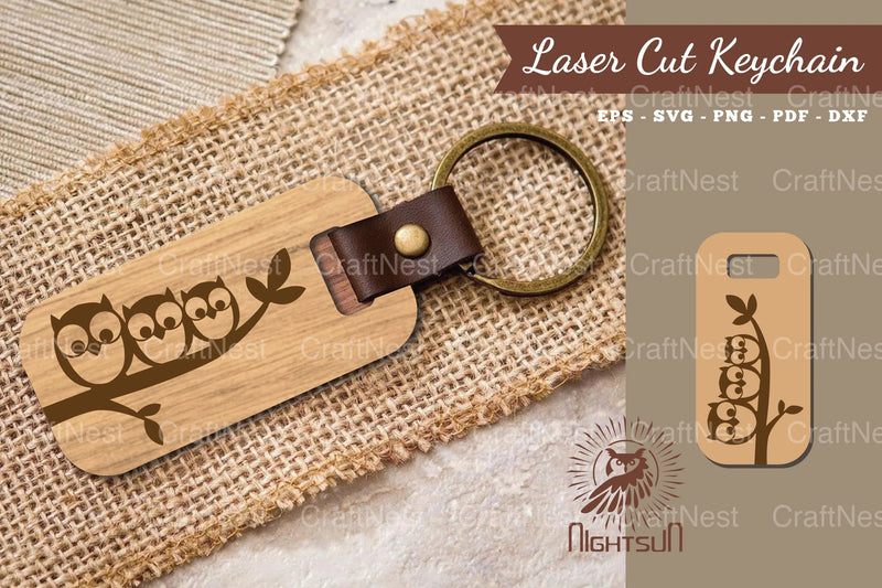Owl Laser Cut Keychain Clipart Bundle - CraftNest - Digital Crafting and Art