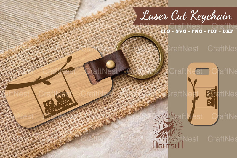 Owl Laser Cut Keychain Clipart Bundle - CraftNest - Digital Crafting and Art