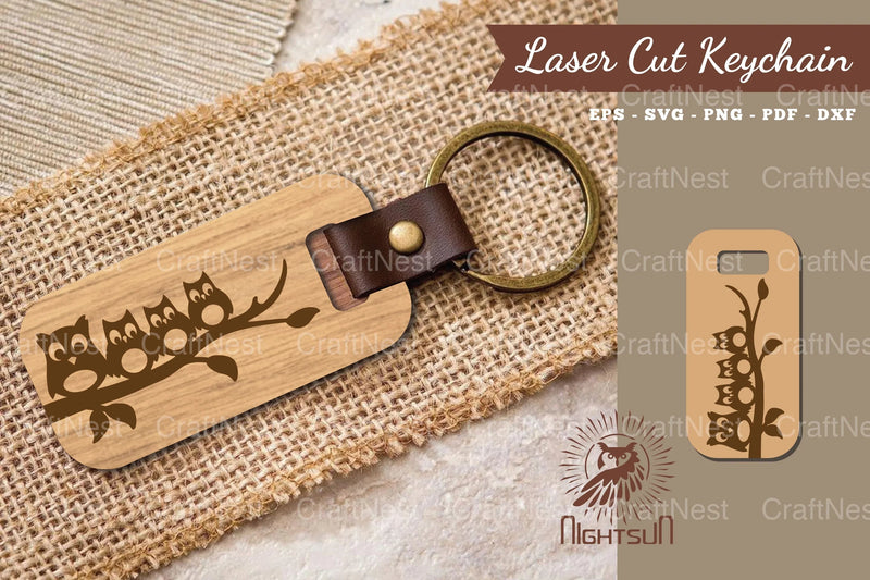 Owl Laser Cut Keychain Clipart Bundle - CraftNest - Digital Crafting and Art