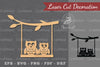 Owl on a Swing Laser Cut Decoration Clipart Bundle