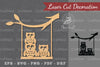 Owl on a Swing Laser Cut Decoration Clipart Bundle