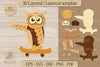 Owl Skateboarding Clipart Bundle