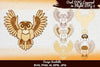 Owl in Flight 3D Shape SVG Bundle