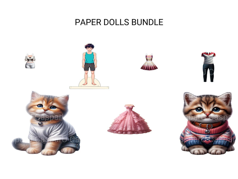 Paper Dolls Bundle - CraftNest - Digital Crafting and Art