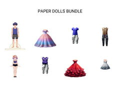 Paper Dolls Bundle - CraftNest - Digital Crafting and Art