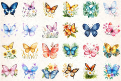 Summer Butterfly Clipart Bundle 77 - CraftNest - Digital Crafting and Art