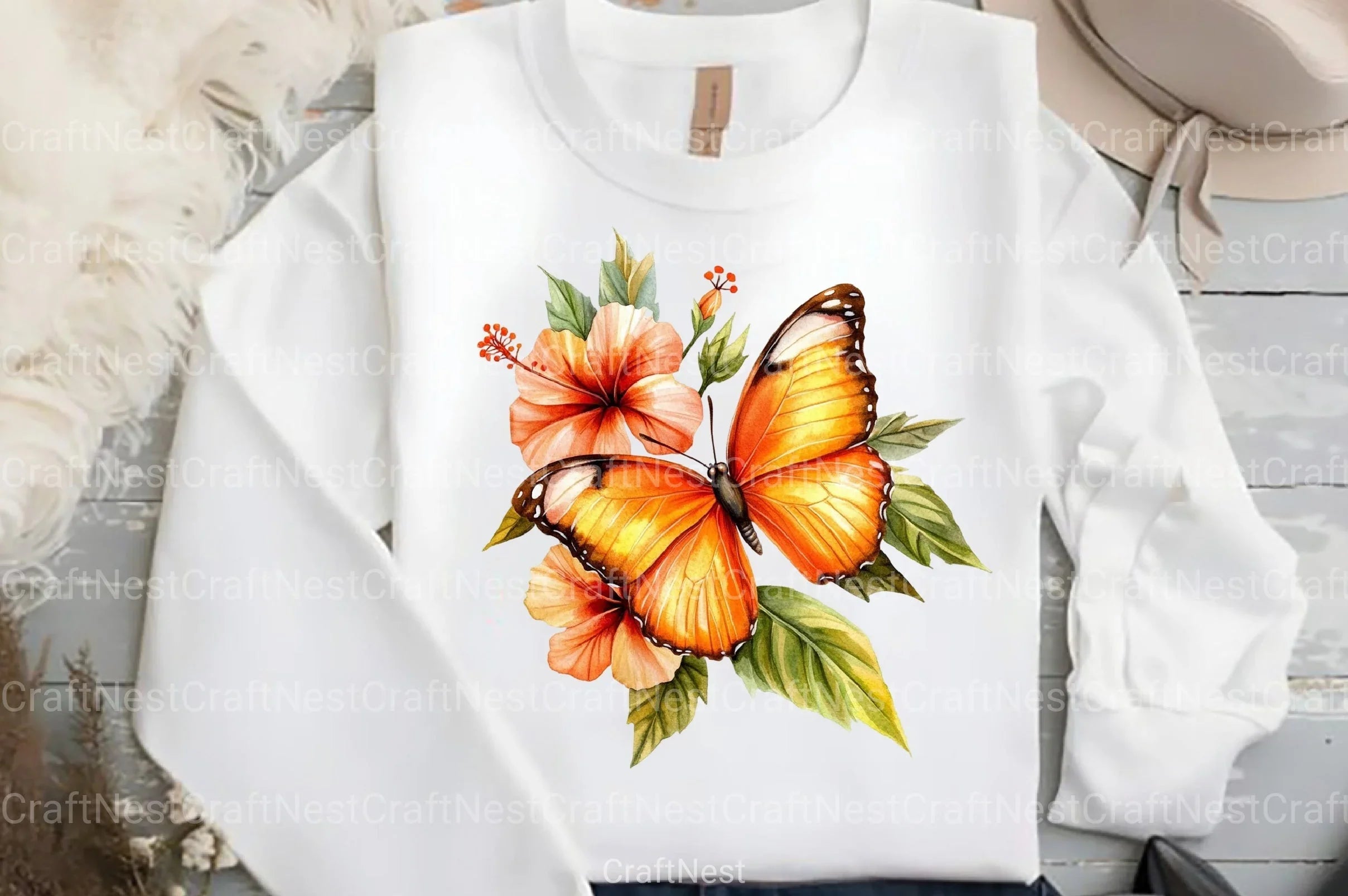 Summer Butterfly Clipart Bundle 77 - CraftNest - Digital Crafting and Art