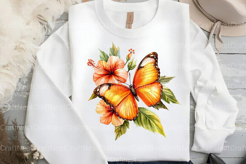 Summer Butterfly Clipart Bundle 77 - CraftNest - Digital Crafting and Art