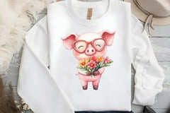 Funny Pink Pig Clipart Bundle - CraftNest - Digital Crafting and Art