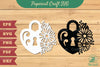 Padlock with Flower Papercut SVG Bundle