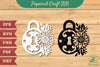 Padlock with Flower Papercut SVG Bundle