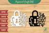 Floral Padlock Papercut SVG Bundle
