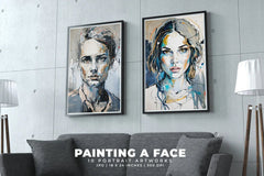 Painting a Face - Wall Art - CraftNest - Digital Crafting and Art